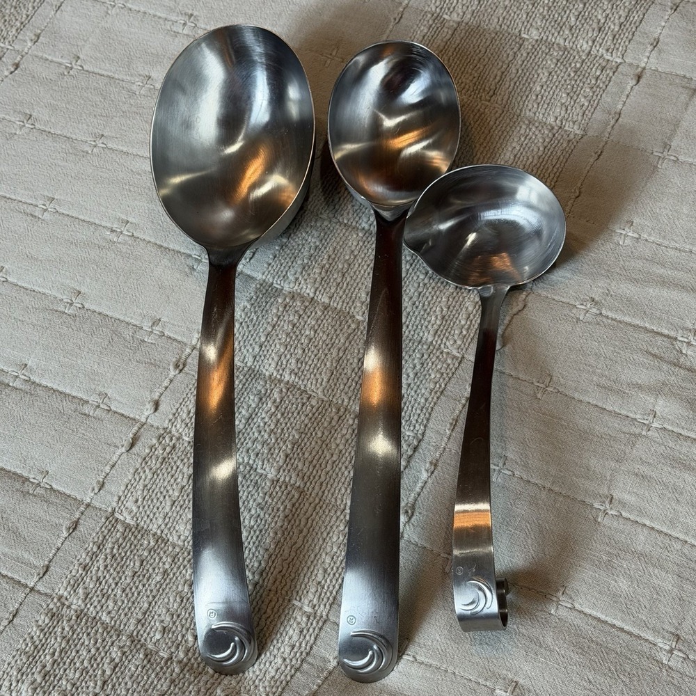 Weight Watchers Easy Measure Portion Control 3 Serving Spoons Stainless Steel